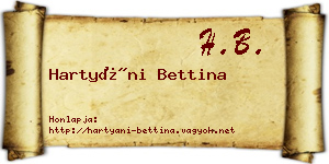 Hartyáni Bettina névjegykártya